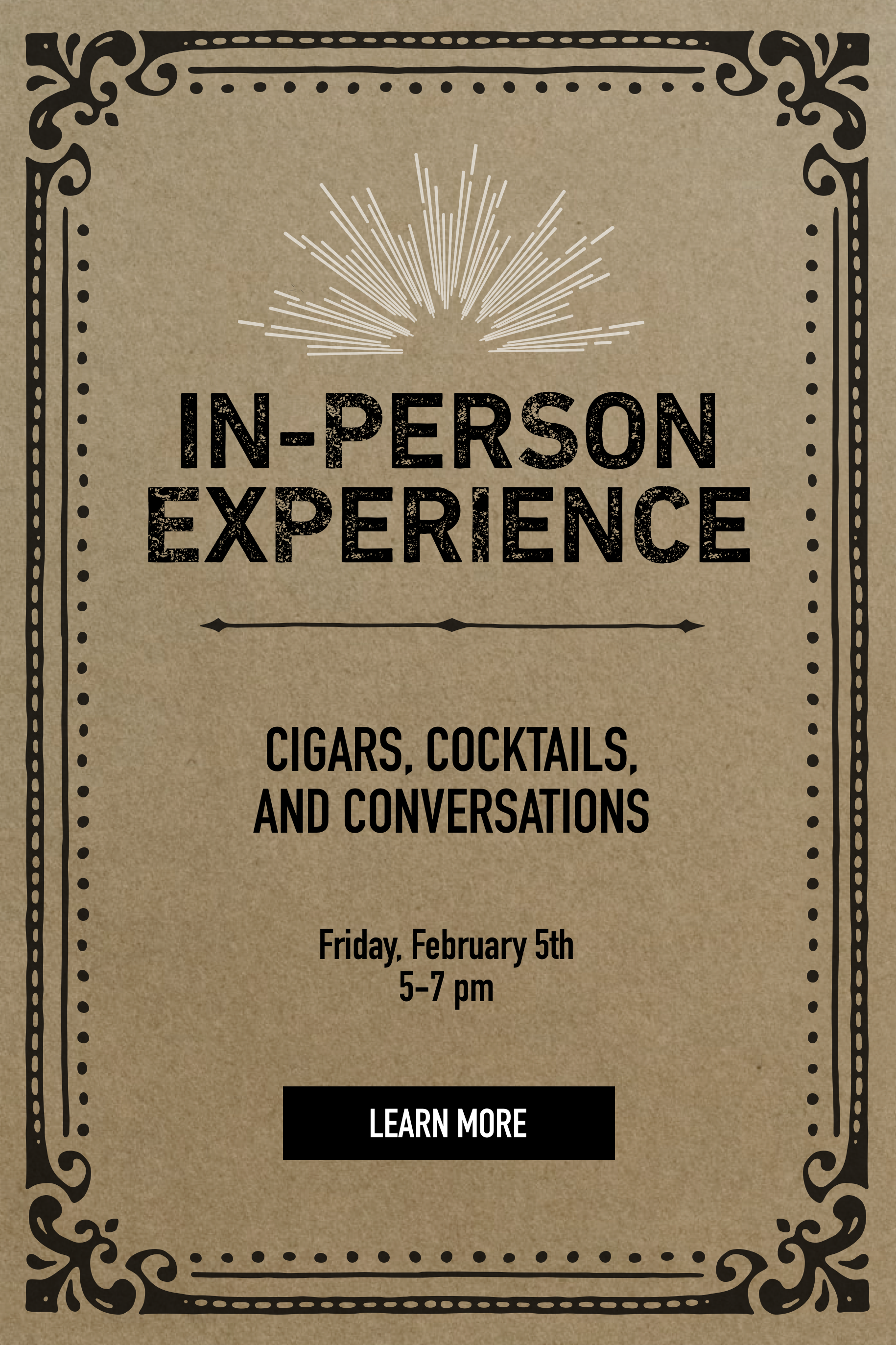 Spirits Tasting In-Person Experience